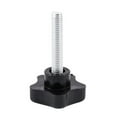 thumbnail image 5 of 6pcs M8 x 40mm Screws Star Head Wing Screw Clamp Knob Handle Black,6 x Clamping Screw Knob,Silver & Black, 5 of 8