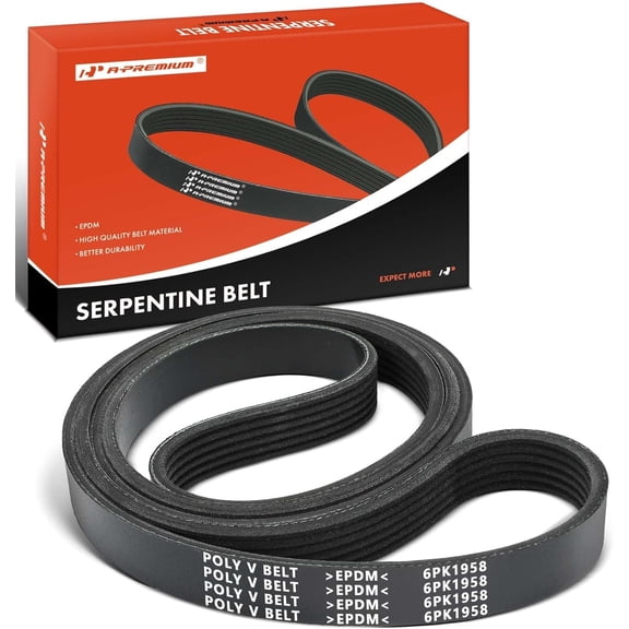A-Premium Engine Serpentine Drive Belt Compatible with Dodge, Chevrolet, Chrysler, Volkswagen, Infiniti & Ram Cars - Grand Caravan, Journey, Camaro, Town & Country, Avenger, 200, Routan, Q45, C/V CV