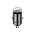 thumbnail image 1 of Mini pull ring hidden car charger PD30W Super fast charge USB+PD interface intelligent car charger, 1 of 1