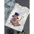 thumbnail image 3 of Cute Watercolor Classy Groundhog T-Shirt Women -Image by Shutterstock, Female Medium, 3 of 4