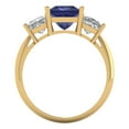 thumbnail image 4 of Three-Stone Engagement Ring for Women - 2.5ct Simulated Tanzanite in 18K Yellow Gold Promise Ring, 4 of 6