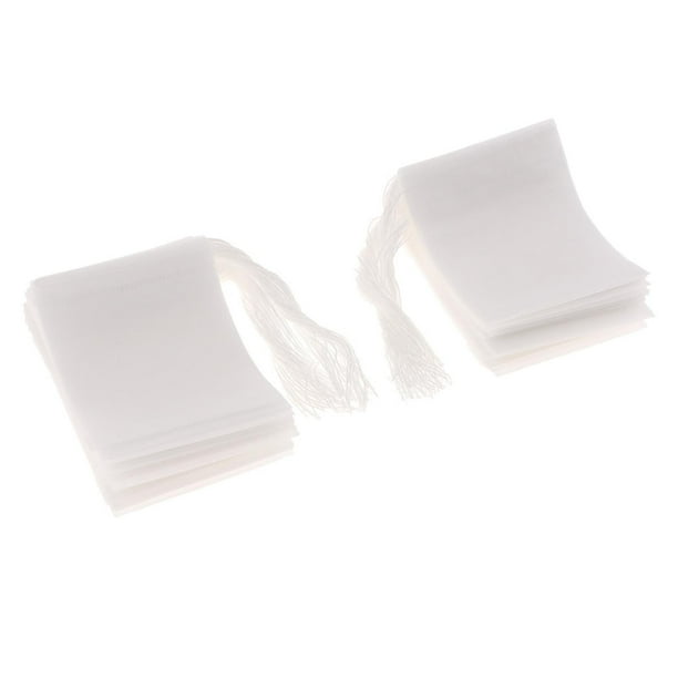 100 bolsas de filtro de té desechables, bolsas de té con cordón, infusores de té sueltos, bolsas de infusión de té para café, pimienta