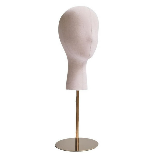 lionlar Wigs Head Stand Hat Display Stand for Home Salon Beginner Stylist Eyeglasses Gold Base