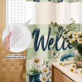 thumbnail image 3 of No Hook Shower Curtain, Blue Truck Spring Floral Shower Curtains for Bathroom with See Through Top Window, Sage Green Plaid Butterflies Waterproof & Washable Bath Curtain 60"x72", 3 of 9