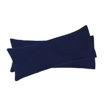 Unique Bargains Microfiber Solid Long Body Pillowcases, 2-Pack Navy 20" x 72"