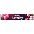 thumbnail image 2 of LUUFILx Happy Birthday Banner Large Decoration Party Backdrop Pink Balloon Cake Celebration Wall Hanging Event Festive Background Sign Home Décor Indoor Outdoor, 2 of 9
