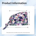 thumbnail image 2 of Scrub Caps Women Men, Plaid flamingo Adjustable Working Caps, Turban Hat Cleaning Working Cap with Sweatband, Elastic Bandage Tie Back Nurse Cap, 2 of 5