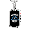 thumbnail image 5 of Hunting Is My Game Stainless Steel or 18k Gold Premium Swivel Dog Tag Keychain, 5 of 10