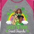 thumbnail image 3 of Barbie - Lucky To Have Great Friends - Toddler And Youth Girls Raglan Graphic T-Shirt, 3 of 4