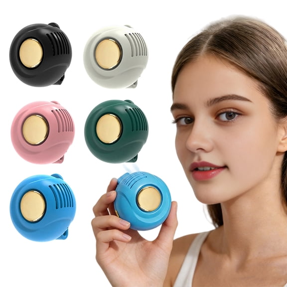 Portable Silent Mini Bladeless Electric Fan 3-Level Adjustable Wind Clip-On Fan for Shirt Waist Bag Hands-Free Cooling Device for Outdoor Travel Office Use
