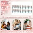thumbnail image 3 of RAGUPEL 24Pcs Glue on Nails for Women,Hand-Painted Flowers Stiletto Press on Nails,Matte Surface Fake Nails with Designs,Long Press on Nails for Parties,Gatherings and Photo Shoots,Style2, 3 of 7