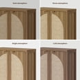 thumbnail image 5 of SICOTAS 34.2 Inch Wide Kitchen Pantry Cabinet with 2 Arch Doors, Rattan Storage Sideboard Cabinet with Adjustable Shelves for Kitchen, Freestanding Organizer Credenzas in Natural Oak, 5 of 11