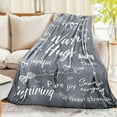 thumbnail image 2 of Grey Plush Cozy Fleece Super Soft Fuzzy Flannel Throw Blanket for Couch Sofa Bed and Office Napping,Inspirational Blanket Gifts Warm Throw Blankets All Season 50"×60", 2 of 6