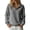 Dark Gray, variant on Womens Solid Color Waffle Texture Quarter Zip Stand Collar Long Sleeve Pullover Sweatshirt, Loose No Hood Waffle Weave Quarter Zip Pullover Women, Soft Breathable Top for Fall Winter Spring Khaki