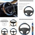 thumbnail image 3 of KUIFORTI Santa Claus Reindeer Print Car Seat Covers Full Set 11 Piece Seat Covers Steering Wheel Cover Auto Seat Belt Cover Seatbelt Cup Coasters Automotive Interior Accessories for Cars, 3 of 6