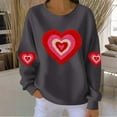 thumbnail image 3 of ZyeKqe Womens Sweatshirts Valentines Day Graphic Tees Tops Casual Long Sleeve Shirts Crew Neck Fashion Pullover, 3 of 5