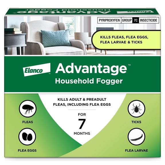 Advantage Household Fogger, Kills Fleas & Ticks, Flea Fogger for Home, 2 oz. (Pack of 3)