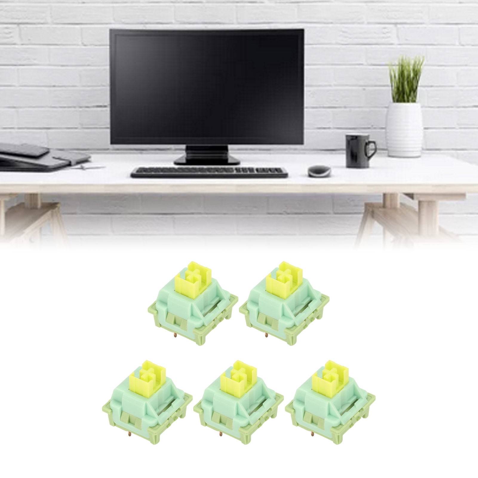 Premium Plastic Waterproof Backlight Mechanical Keyboard Switches, Stable Performance, 80 Million Keystrokes, 45 Pieces for Silent Mechanical Keyboard