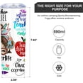 thumbnail image 4 of Teacher Insulated Skinny Tumblers Cup Coffee Mug with Lid Teacher Appreciation 20oz - Reusable Stainless Steel Water Bottle for Hot & Cold Drinks Tea Cup, 4 of 5