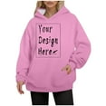 thumbnail image 5 of WENWU Hoodies Sweatshirt for Women Long Sleeve Pullover Hoodies for Women Unisex Hoodie Pink Sweatshirt Women Fall Sweatshirts Trending Fashion, 5 of 9