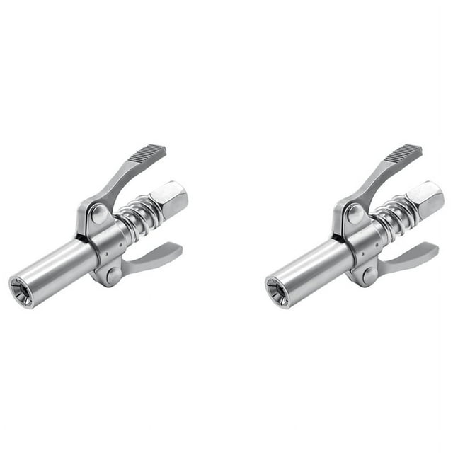 2X Double Handle Grease Nipple Coupler Handle Quick Lock Release Grease Ends Couplers Compatible All Grease Fittings