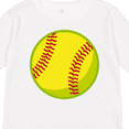 thumbnail image 4 of Inktastic Personalized Softball Boys or Girls Long Sleeve Toddler T-Shirt, 4 of 5