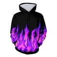thumbnail image 2 of qolati Flame Print Hoodies for Men Long Sleeve Hooded Sweatshirt Unisex Women Drawstring Athletic Pullover Sweat Shirts with Pocket Sizes S-3XL, 2 of 9