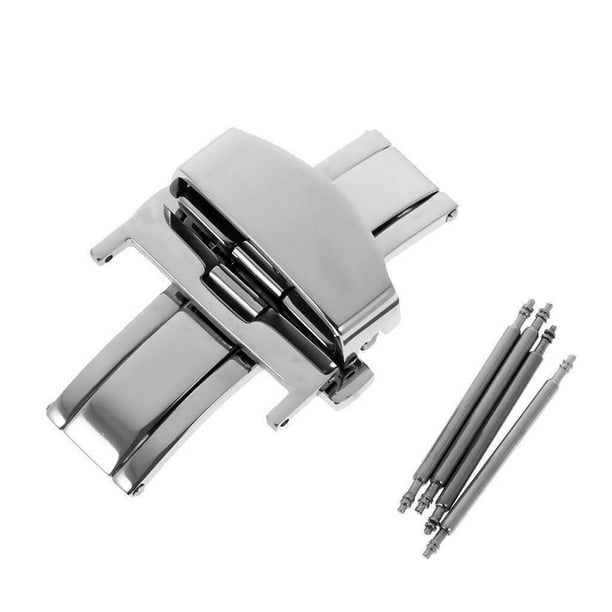 Boucle Papillon Déployante en Acier Inoxydable Fermoir pour