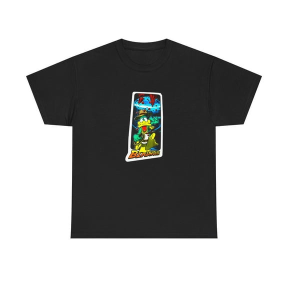Birdhouse Jaws Duck Jones Skateboard 2000s Vintage Rare Classic T Shirt Print - Black / M