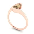 thumbnail image 2 of Solitaire Engagement Ring for Women - 2ct Simulated Champagne Diamond in 14K Rose Gold Promise Ring, 2 of 6