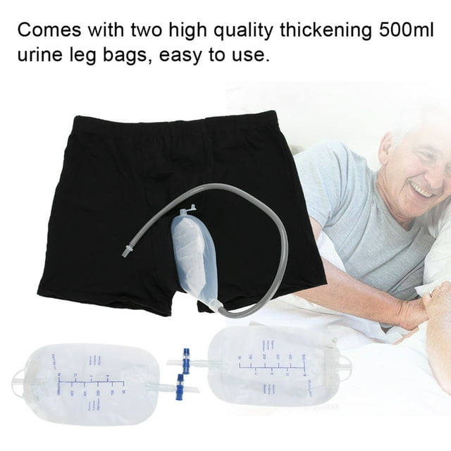 Porte-cathéter Urinaire, Pantalons d'Incontinence, Porte-Pipi Réutilisable, pour Hommes Pantalons d'Incontinence pour Hommes Sacs d'Incontinence pour Voyage pour Aînés