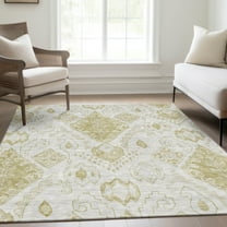 Addison Rugs Chantille Indoor/Outdoor Transitional Moroccan Beige Washable Rectangle Rug, 8' x 10'