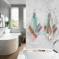 thumbnail image 6 of Dreamtimes 16x28 Inch Face Hand Towel Set Colorful Boho Cotton Washcloths, Quick-Dry Highly Absorbent Bath Towels 2 Pcs for Bathroom Ktichen Travel SPA Gym, 6 of 7