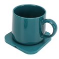 thumbnail image 3 of Calentador de tazas eléctrico Cargador Taza verde Carga de teléfono inalámbrico Panel impermeable Calentador de tazas de café para oficina en casa 100-240 V Enchufe del Reino Unido, 3 of 5