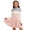 00-Pink167, variant on Tiijoy Little Girls Long Sleeve Rash Guard Swimsuit Color Block Swim Dress with UPF50