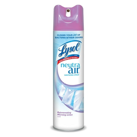 Lysol Neutra Air Sanitizing Spray, Morning Linen, 10oz, Air Freshener, Odor