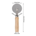 thumbnail image 2 of Toyvian Pizza Cutter with Wooden Handle, Non-Stick Blade, Kitchen Tool, Assorted Colors for Easy Slicing, 2 of 6