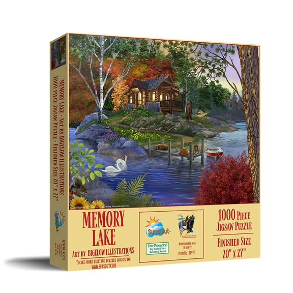 SUNSOUT INC - Memory Lake - 1000 pc Jigsaw Puzzle by Artist: Bigelow Illustrations - Finished Size 20" x 27" Nature - MPN# 31975