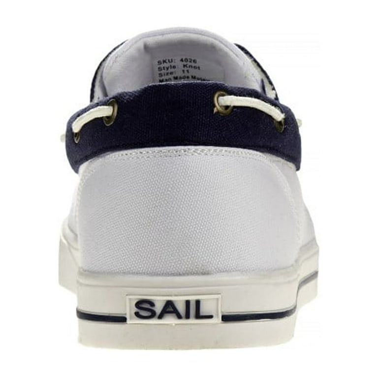 Mens white canvas boat shoes best sale
