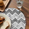 thumbnail image 3 of Grey Marble Round 13 Inch Placemats Set of 4, Modern Abstract Art Aesthetics Geometric HeatResistant Non Slip Place Mats for Dining Table, Wipeable Braided Kitchen Table Mats for Housewarming, 3 of 9