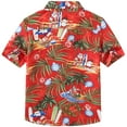 thumbnail image 2 of SSLR Big Boys' Santa Claus Party Tropical Ugly Hawaiian Christmas Shirts Casual Button Down Shirts, 2 of 8
