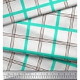 thumbnail image 3 of Soimoi Green Rayon Fabric Window Pane Check Print Sewing Fabric Yard 56 Inch Wide, 3 of 3