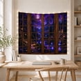 thumbnail image 5 of Fantastical Moonlit Forest With Viewed Through Paneled, Mystical Fantasy for Space Lovers, Wall Decor, Thanksgiving Hostess Gift, Tapestry Wall Hanging for Dorm and Living Room, 5 of 7