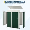 thumbnail image 3 of Remise de Rangement Extérieure 5 X 3 Pi avec Toit en Pente et Porte Verrouillable, Porte Simple, Petite Remise à Outils, Rangement d'Outils Compact, 3 of 7
