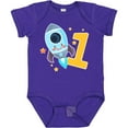 thumbnail image 3 of Inktastic Rocket Spaceship Happy First Birthday Boys or Girls Baby Bodysuit, 3 of 5