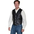 thumbnail image 3 of Scully Leather Mens Western Lambskin Lapel Vest Black Soft Touch L, 3 of 3