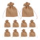 thumbnail image 1 of 10 bolsas de lino natural hechas a mano con cordón, bolsas de arpillera para recuerdos de fiesta, bolsas de almacenamiento de joyas estilo bohemio para Navidad, bodas y fiestas navideñas., 1 of 7