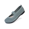 thumbnail image 2 of Frontwalk Women's Mary Jane Loafers Flat Ballet Slip On Comfortable Casual Round Toe Walking Shoes Bean Green 7.5, 2 of 4