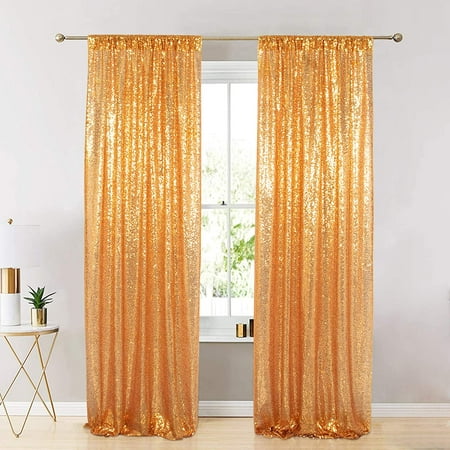 Sequin Backdrop Curtain Gold 3ftx7ft, Shower Curtains As Photography Backdrops