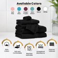 thumbnail image 3 of Ample Decor 100% Cotton Black Hand Towel for Bathroom Set of 12- Super Soft, Quick-Dry, Highly Absorbent, Popcorn Textured - Mulaayam Collection - 18 X 28 Inch, 3 of 5